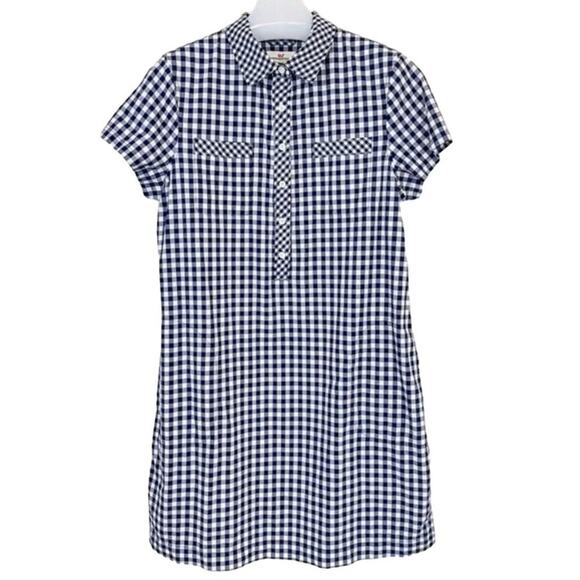 Vineyard Vines Gingham Contrasting Placket Shirt Dress Women's Size 6 Pockets Ex - Picture 4 of 12